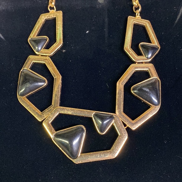 Gold and black stones necklace 3/10$ - Picture 2 of 6